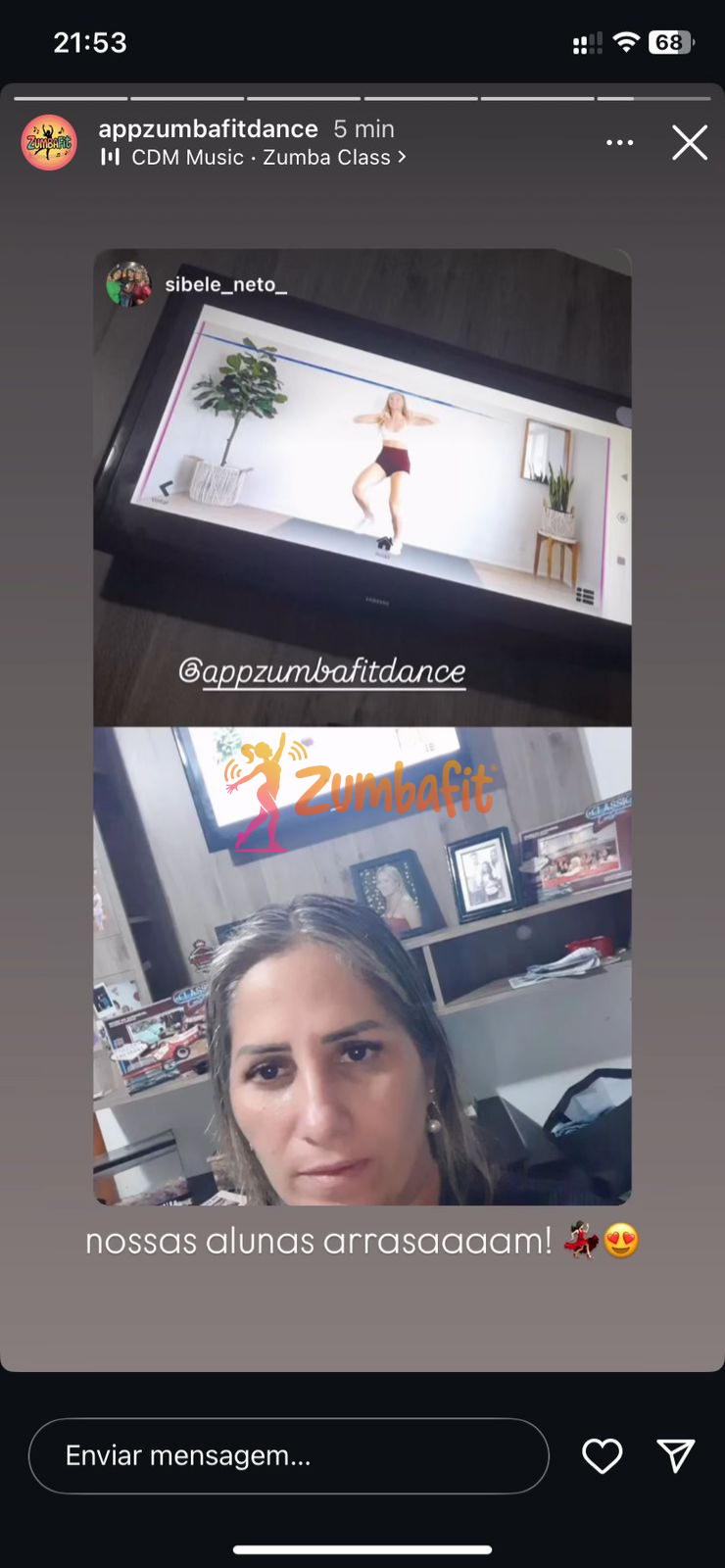 Story de aluna